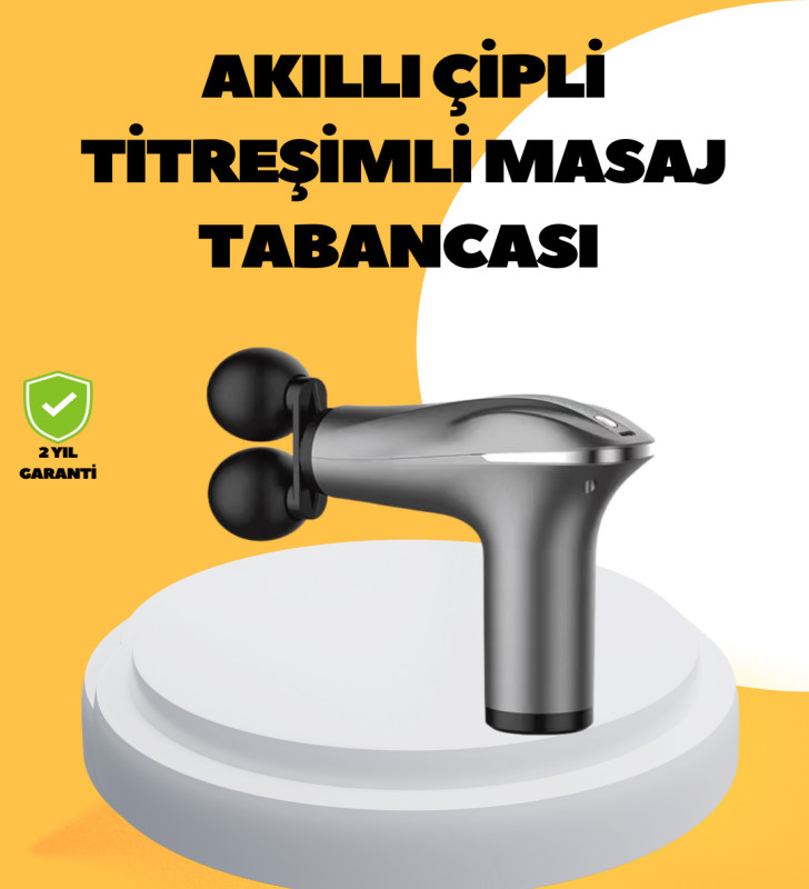 Şarjlı 4 Başlıklı Titreşimli Masaj Aleti Derin Kas Masajı Sporcu Destekli - Lisinya