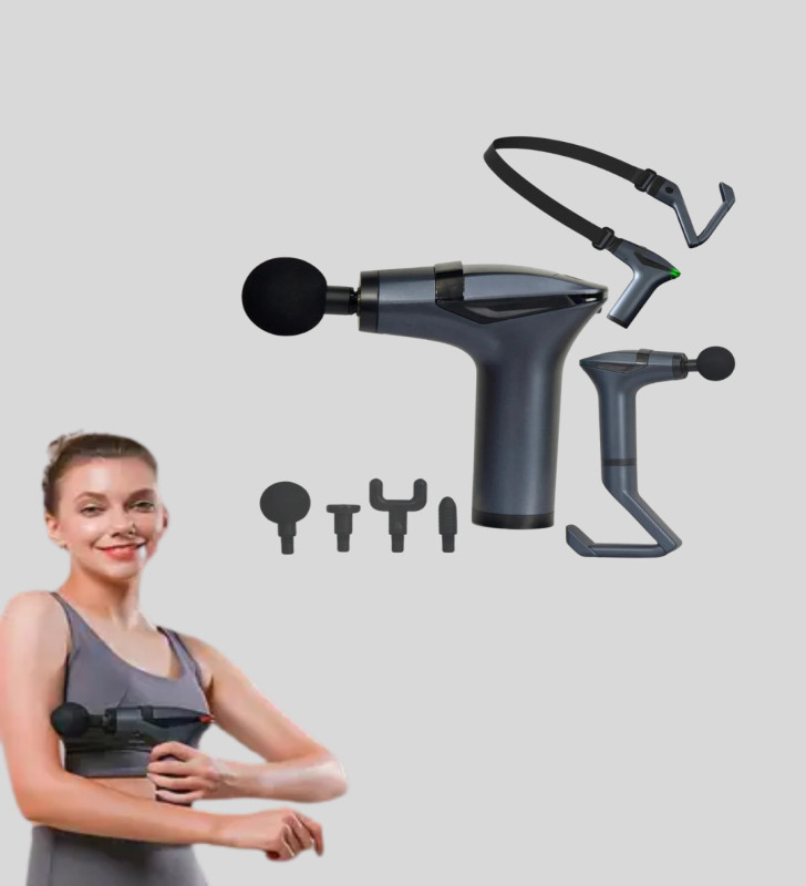 Taşınabilir 3in1 Masaj Aleti Şarjlı Titreşimli Esneme Bantlı - Lisinya