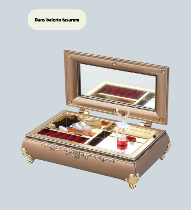 Kız Çocuk Oyuncak Piyano Görünümlü Balerinli Müzik Kutusu - Lisinya
