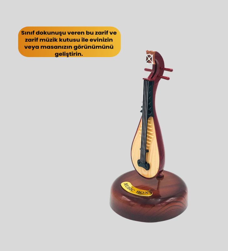 Enstrüman Şeklinde Müzik Kutusu Lüt Tasarım Melodious Music - Lisinya