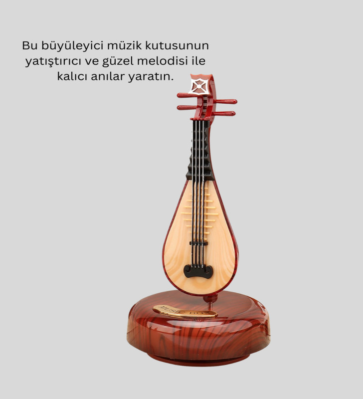 Enstrüman Şeklinde Müzik Kutusu Lüt Tasarım Melodious Music - Lisinya