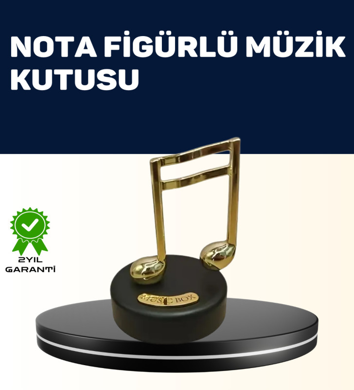 Melodious Music Altın Nota Figürlü Müzik Kutusu - Lisinya