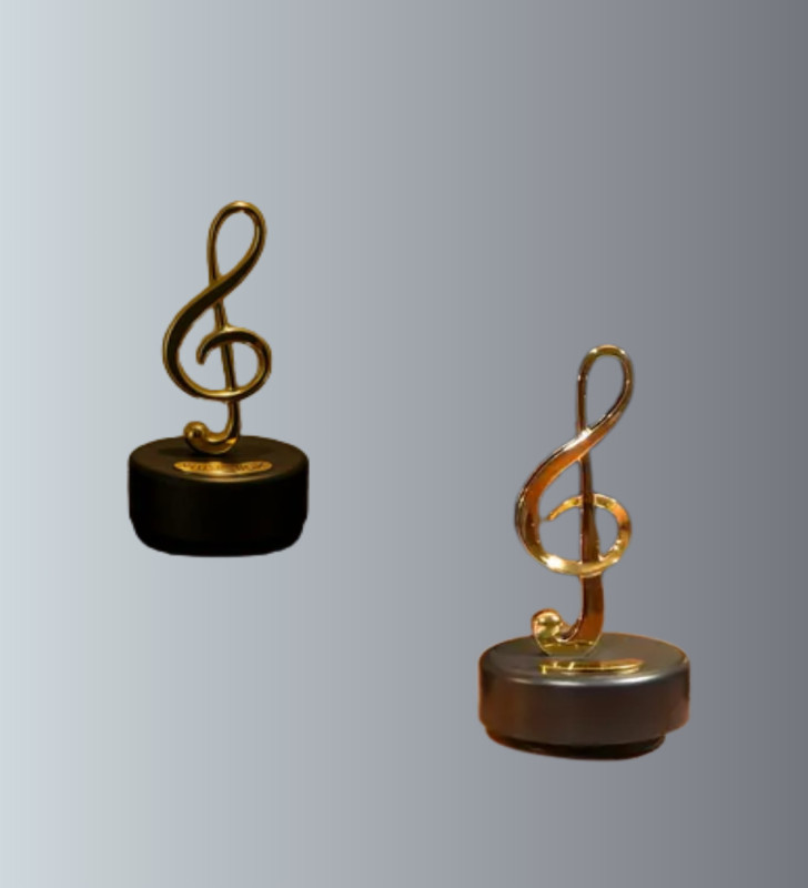 Dönen Sol Anahtarı Figürlü Müzik Kutusu Şık Hediyelik Dekor - Lisinya