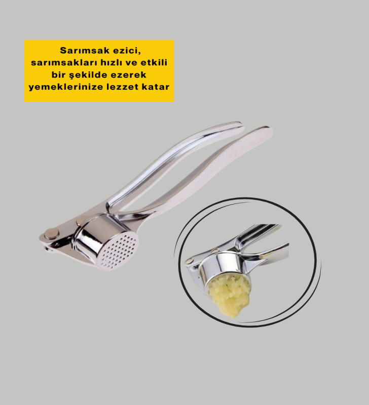 Profesyonel Sarımsak Ezici Sağlam Yapı ve Rahat Kavrama - Lisinya