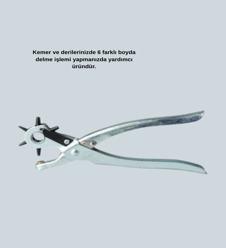 Deride Kemer Çanta Ayakkabı Delme Pensesi 6 Uçlu Döner Başlıklı Tamir Aleti - Lisinya