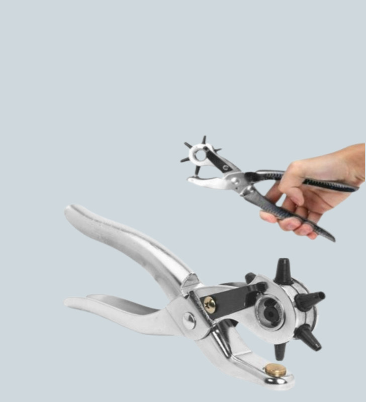 Kemer Delme Pensesi Çok Amaçlı 6 Farklı Delik Boyu Ayarlı Deri Delme Aleti - Lisinya