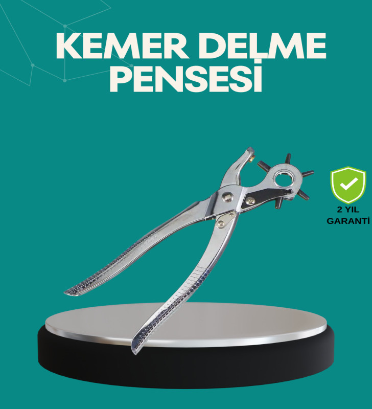 Deri Delme Pensesi 6 Uçlu Ayarlanabilir Kemer Delme Aleti Profesyonel Kullanım - Lisinya