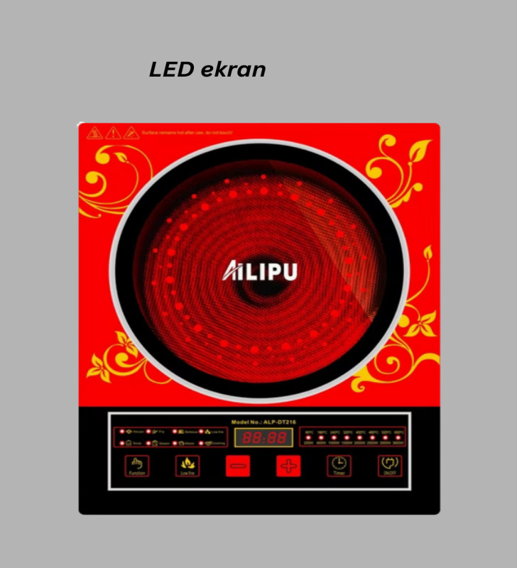 8 Programlı LED Ekranlı İndüksiyon Ocak 80–270°C Sıcaklık Ayarı - Lisinya