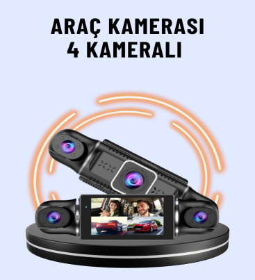 170° Geniş Açı 4 Kameralı Araç Kamerası Hareket Algılamalı - Lisinya