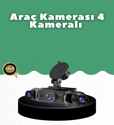 1080P 4 Kanallı Araç Kamerası GPS + WiFi + G Sensör Destekli - Lisinya