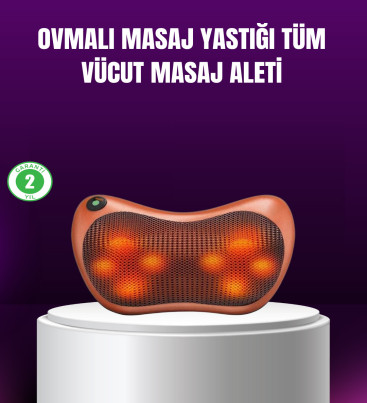 Ergonomik Derin Yoğurmalı Boyun Bel Sırt Masaj Cihazı Priz Çakmak Girişli - Lisinya