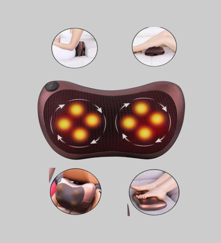 Ergonomik Derin Yoğurmalı Boyun Bel Sırt Masaj Cihazı Priz Çakmak Girişli - Lisinya