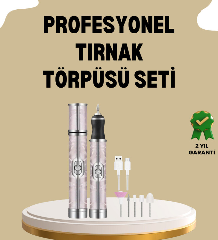 USB Şarjlı Profesyonel 20.000 RPM Elektrikli Oje Sökücü ve Tırnak Bakım Aleti - Lisinya