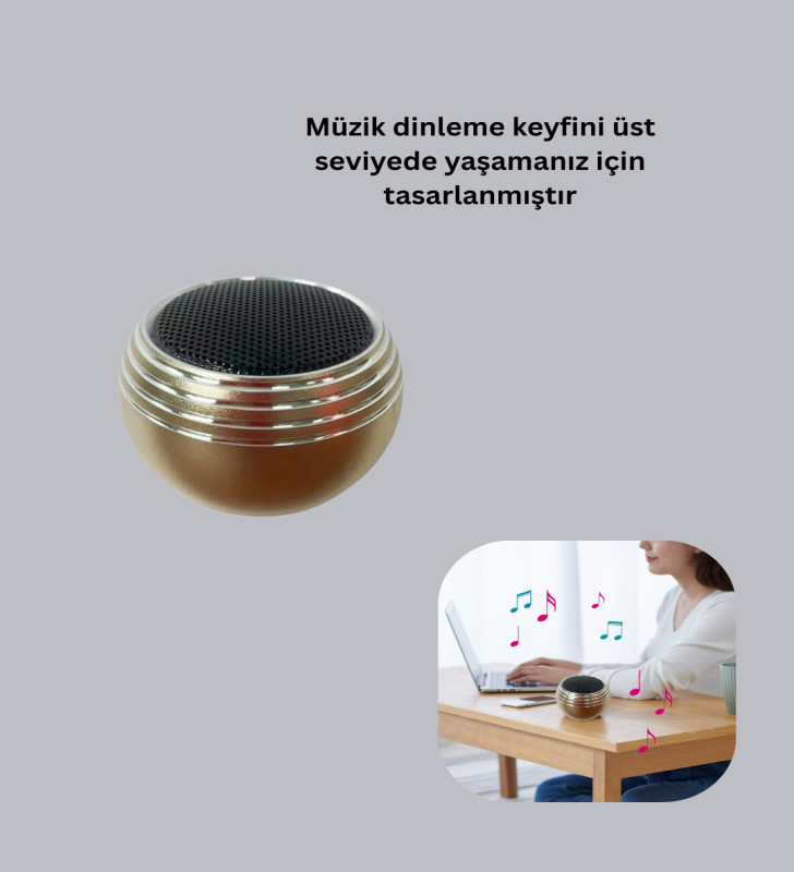 Mini Bluetooth Hoparlör TWS Özellikli Taşınabilir Güçlü Ses - Lisinya