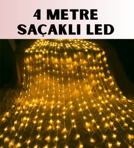 4 Metre Icicle Şelale Led Yılbaşı Perde Işık Sıcak Ambiyans - Lisinya