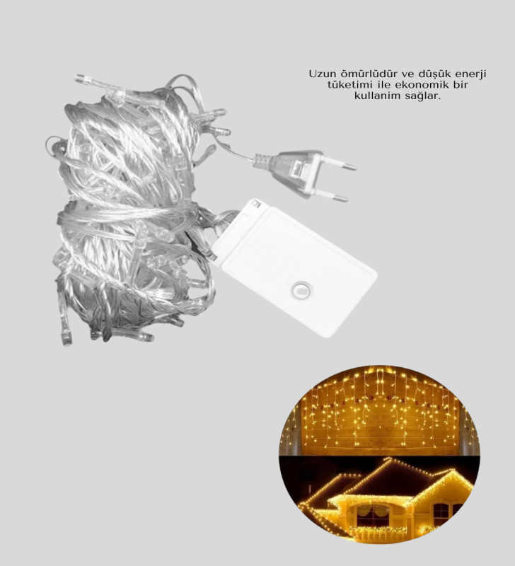 4 Metre Şelale Perde Led Işık Dış Mekan İç Mekan Uyumlu - Lisinya