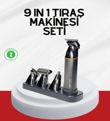 Şarjlı 9’u 1 Arada Çok Amaçlı Erkek Bakım Seti Yıkanabilir Başlıklar - Lisinya