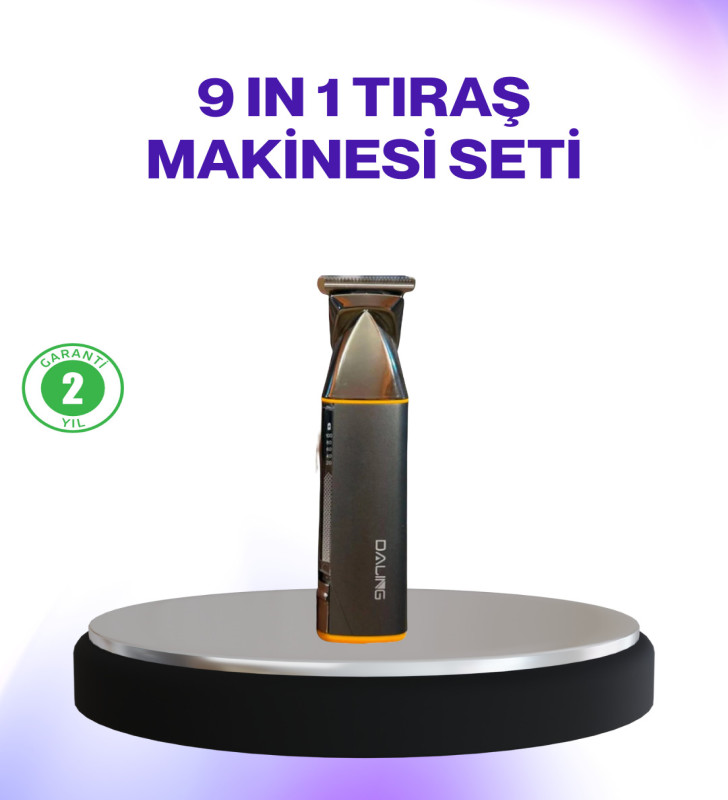 9’u 1 Arada Şarjlı Erkek Bakım Cihazı Saç Sakal Bıyık Ense Trimmer - Lisinya