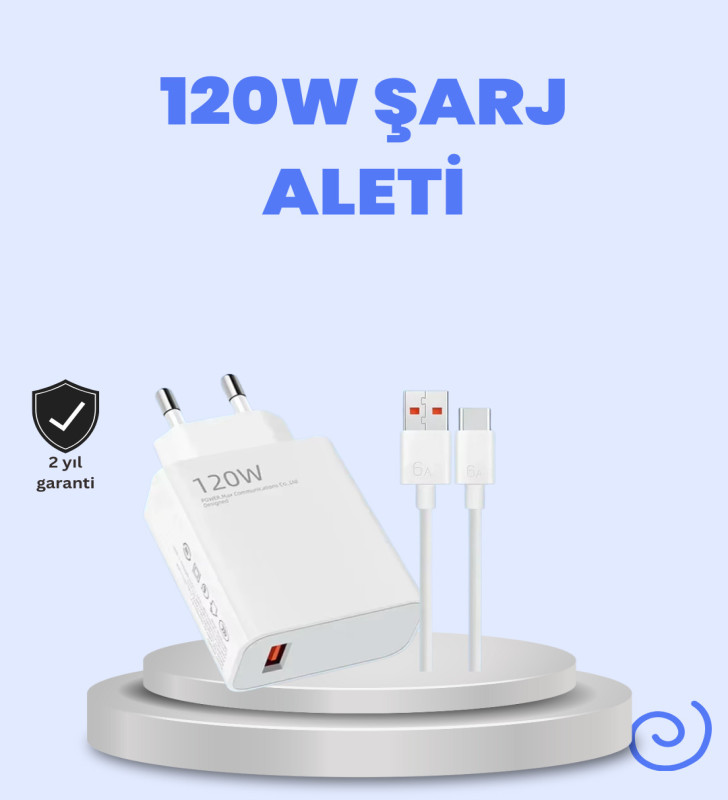 120 Watt Turbo Şarj Cihazı Xiaomi Redmi Note 10 11 12 Uyumlu - Lisinya