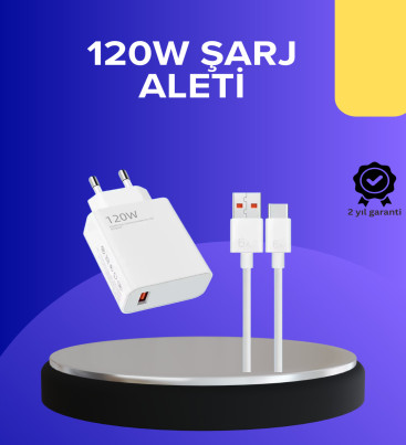 120 Watt Hızlı Şarj Adaptörü Samsung S20 S21 S22 S23 Uyumlu - Lisinya