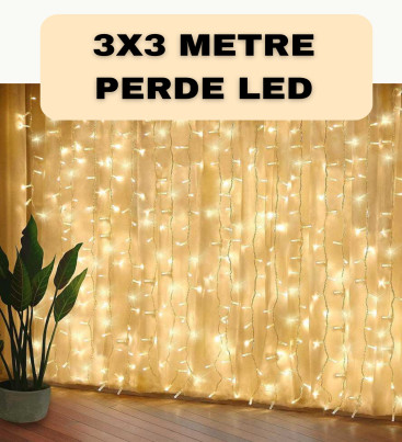 Dekoratif 3x3 LED Perde Işık Şelale Tasarım Enerji Tasarruflu - Lisinya