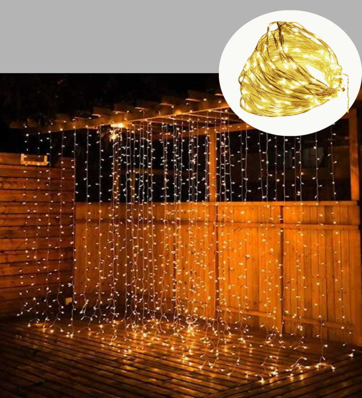 3x3 Metre Şelale LED Perde Işık İç Dış Mekân Dekorasyonu - Lisinya