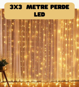 3x3 Metre Perde LED Işık Sıcak Şelale Tasarım Dekoratif Aydınlatma - Lisinya