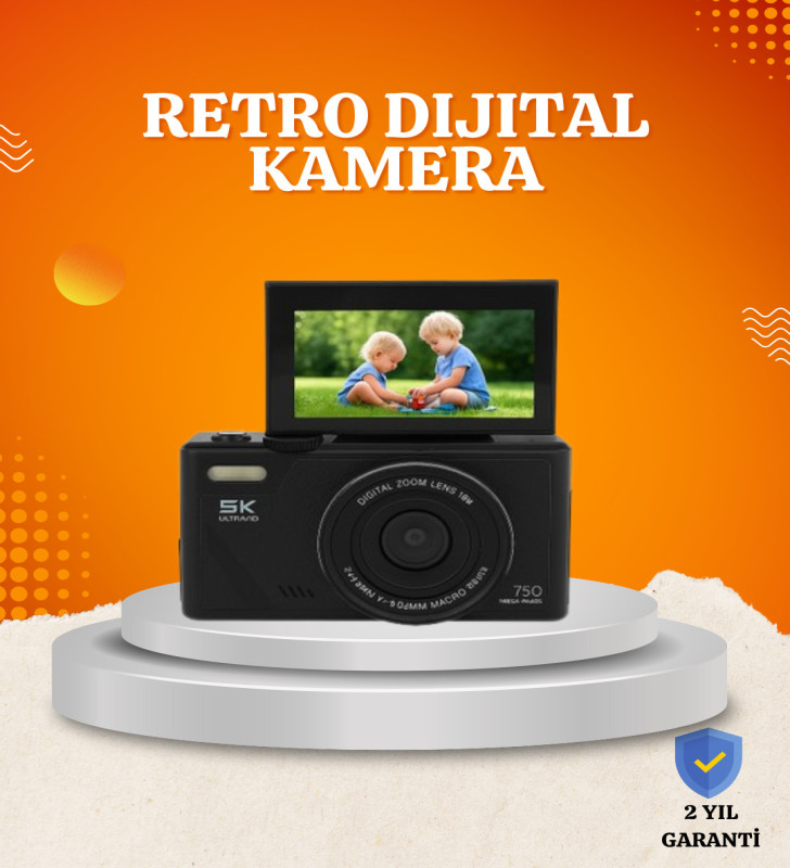 75MP 5K Video Destekli Dijital Kamera 18x Zoom Çok Eksenli Stabilizasyon - Lisinya