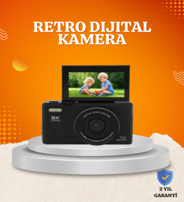 75MP 5K Video Destekli Dijital Kamera 18x Zoom Çok Eksenli Stabilizasyon - Lisinya