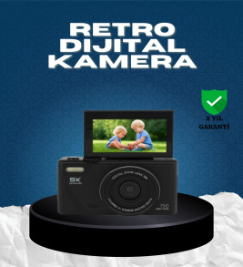 5K UHD Dijital Kamera 75MP Sensör 18x Zoom Stabilizasyonlu - Lisinya