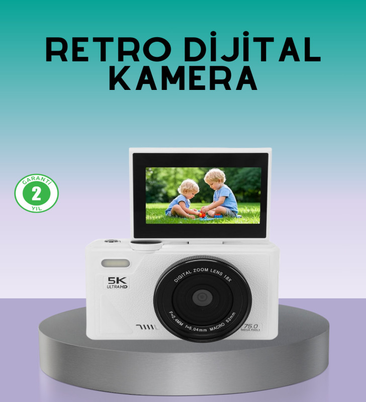 WiFi Bağlantılı 5K Ultra HD Dijital Kamera 75MP Otofokus - Lisinya