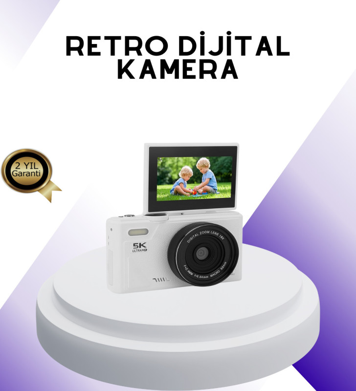 5K UHD Dijital Kamera WiFi Bağlantılı Otofokus 18x Zoom Taşınabilir - Lisinya