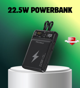 Powerbank Dahili Ekranlı 10000 mAh Çift Kablolu - Lisinya