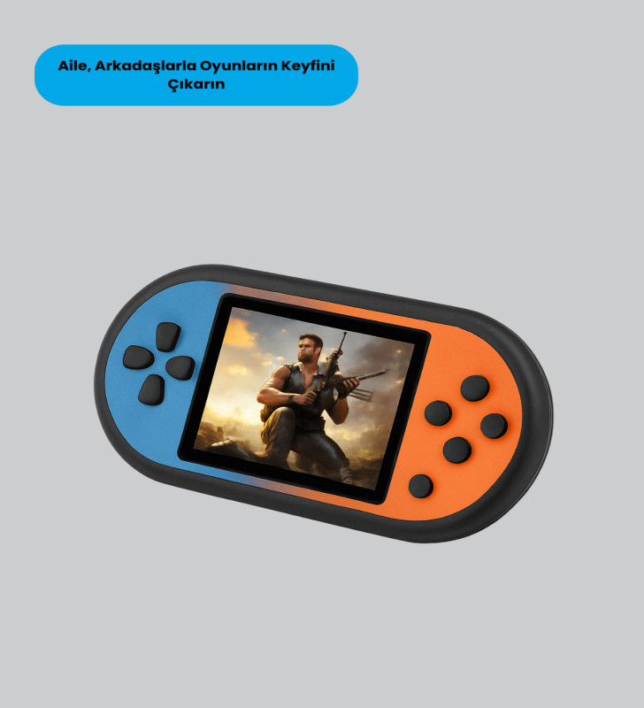 520 Oyunlu El Oyun Konsolu TV Bağlantılı HD LCD Ekranlı - Lisinya