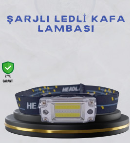 Kompakt LED Kafs Feneri USB Şarjlı Manyetik 2 Işık Modlu 215 Lümen - Lisinya