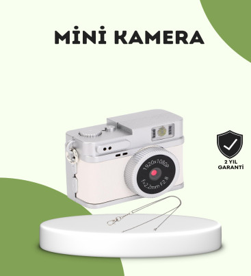 Mini HD Dijital Kamera 1080P Kordonlu Taşınabilir Retro Model - Lisinya
