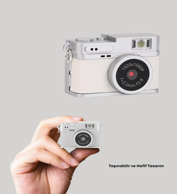 Mini HD Dijital Kamera 1080P Kordonlu Taşınabilir Retro Model - Lisinya