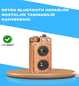 Retro Radyo Tasarım Bluetooth Hoparlör 1800mAh Uzun Çalma Süresi - Lisinya