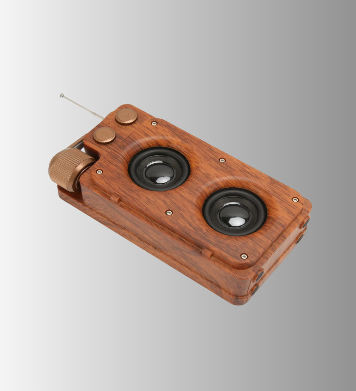 Retro Radyo Tasarım Bluetooth Hoparlör 1800mAh Uzun Çalma Süresi - Lisinya