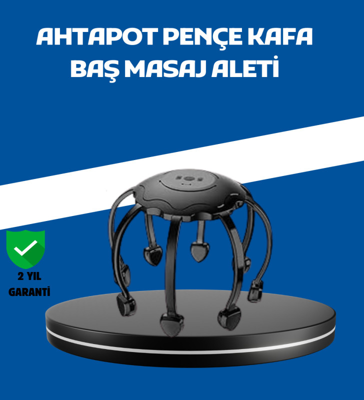 Elektrikli Saç Derisi Masaj Aleti Çok Noktalı 8 Kollu Titreşimli Masaj - Lisinya