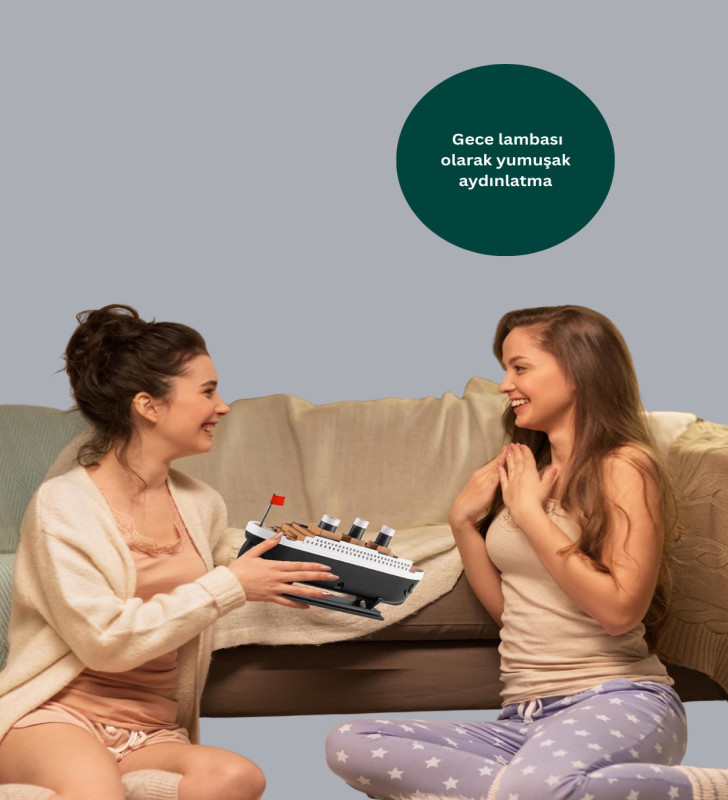 Buhar Efektli Titanik Gemi Oda Kokusu Difüzör LED Işıklı Nemlendirici - Lisinya