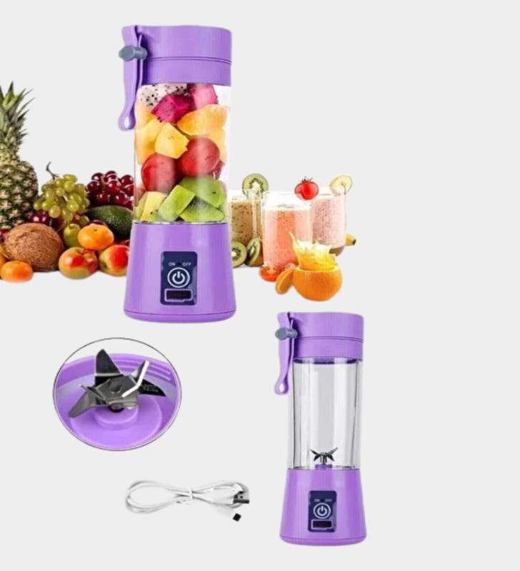 Taşınabilir USB Şarjlı Mini Smoothie Blender 380ml Çelik Bıçaklı Portatif - Lisinya