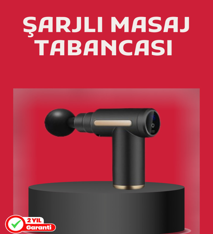 Derin Doku Masaj Tabancası 4 Başlık 6 Kademeli Sessiz Güç Şarjlı Kas Gevşetici - Lisinya