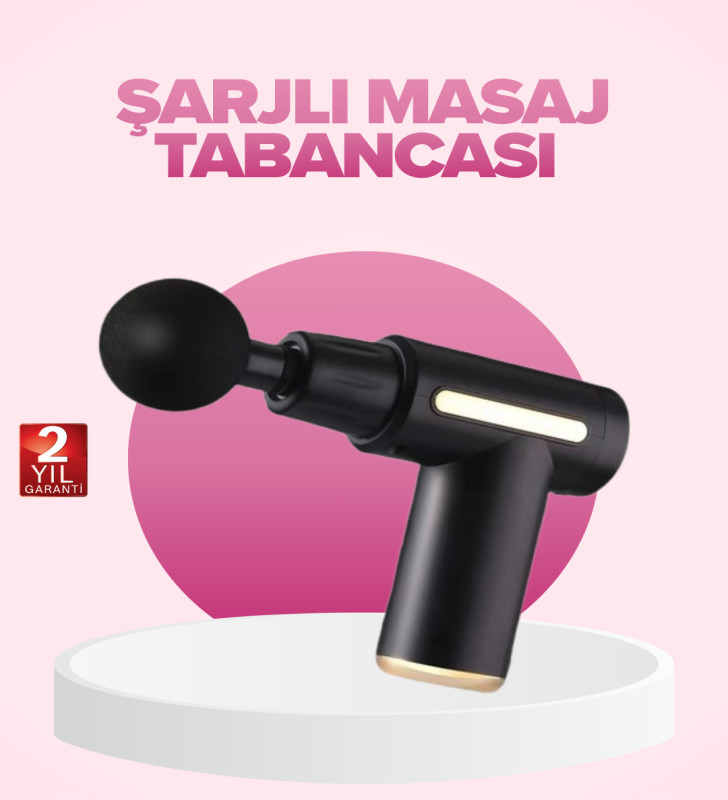 Profesyonel Masaj Tabancası 6 Kademeli Derin Kas Terapisi 4 Başlıklı Şarjlı Sessiz Motor - Lisinya