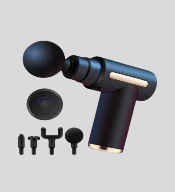 Şarjlı Kas Masaj Aleti 6 Kademe 4 Başlık Derin Doku EMS Titreşim Sporcu Masaj Tabancası - Lisinya