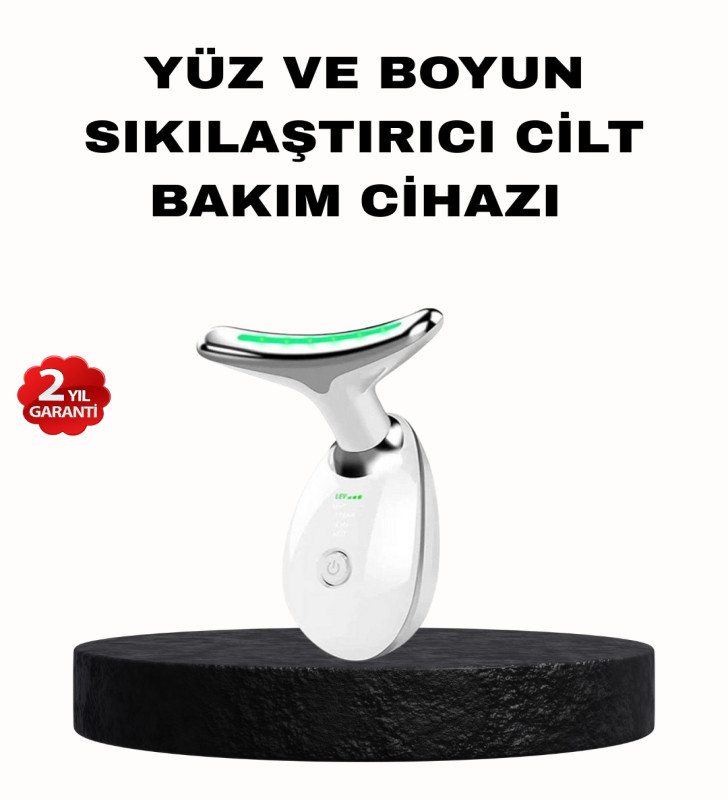 EMS Mikro Akım Yüz ve Boyun Sıkılaştırıcı Cihaz 7000 VPM Titreşim Isı Terapili - Lisinya