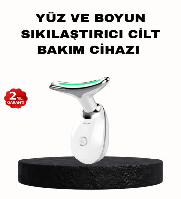 EMS Mikro Akım Yüz ve Boyun Sıkılaştırıcı Cihaz 7000 VPM Titreşim Isı Terapili - Lisinya