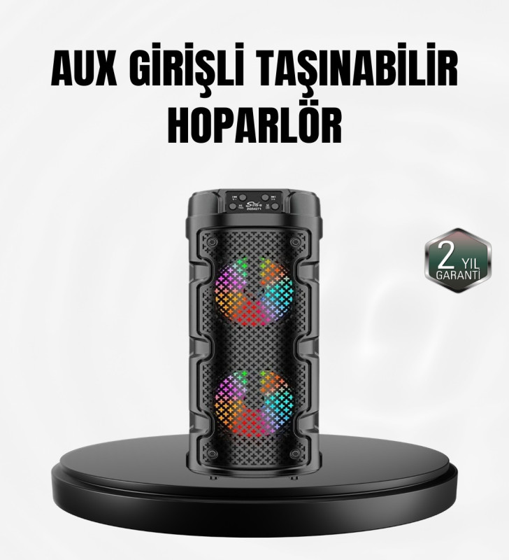 Kablosuz Stereo Hoparlör USB + SD Kart + AUX Destekli Bluetooth 5.0 - Lisinya