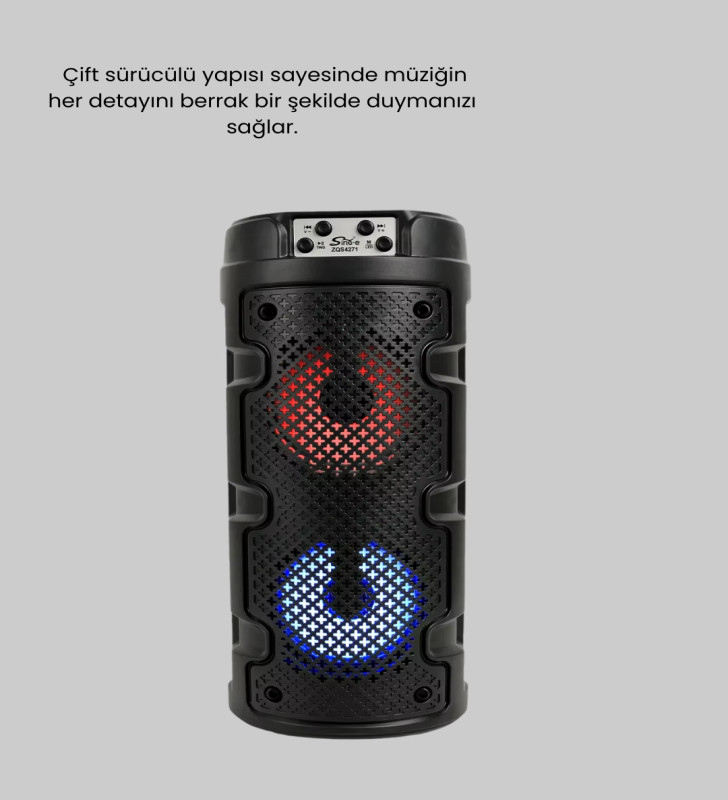 Kablosuz Stereo Hoparlör USB + SD Kart + AUX Destekli Bluetooth 5.0 - Lisinya