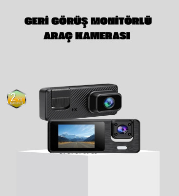 Full HD 3'lü Araç Kamerası Geri Görüş Destekli Park Modlu 1080P DVR - Lisinya